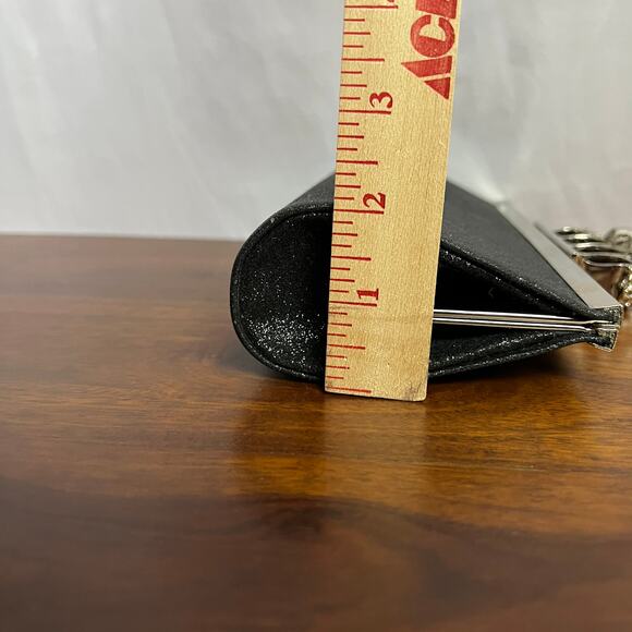 Glamcore Jeweled Knuckle Clutch Quiet Luxury Black Evening Prom Bag Runway Chic - Picture 9 of 9